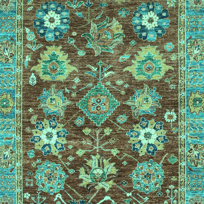 Machine Washable Abstract Turquoise Modern Area Rugs, wshabs3544turq