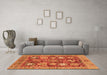 Machine Washable Abstract Orange Modern Area Rugs in a Living Room, wshabs3544org