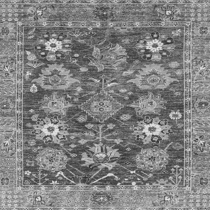 Square Abstract Gray Modern Rug, abs3544gry