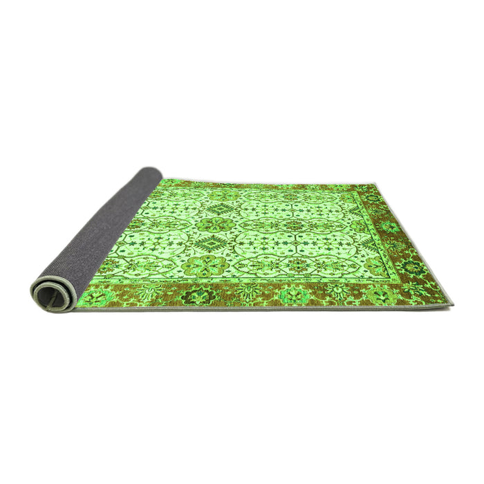 Sideview of Abstract Green Modern Rug, abs3545grn