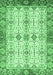 Machine Washable Abstract Emerald Green Modern Area Rugs, wshabs3545emgrn