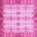 Square Abstract Pink Modern Rug, abs3545pnk