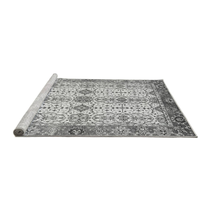 Sideview of Machine Washable Abstract Gray Modern Rug, wshabs3545gry