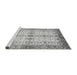 Sideview of Machine Washable Abstract Gray Modern Rug, wshabs3545gry