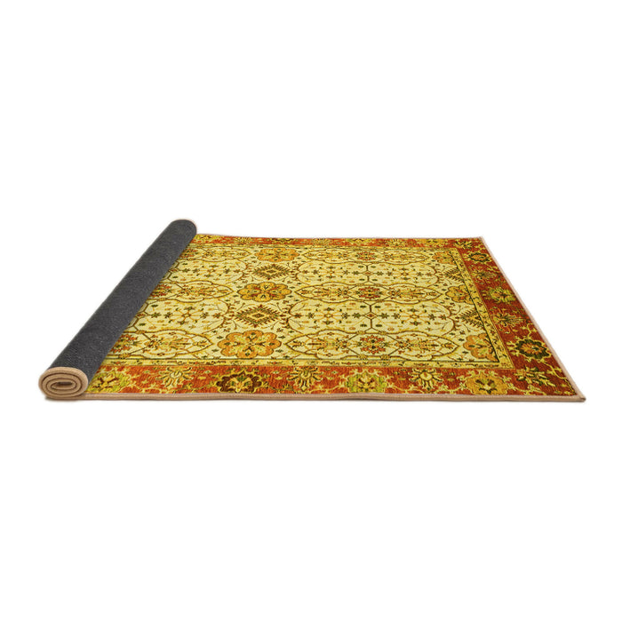 Sideview of Abstract Yellow Modern Rug, abs3545yw