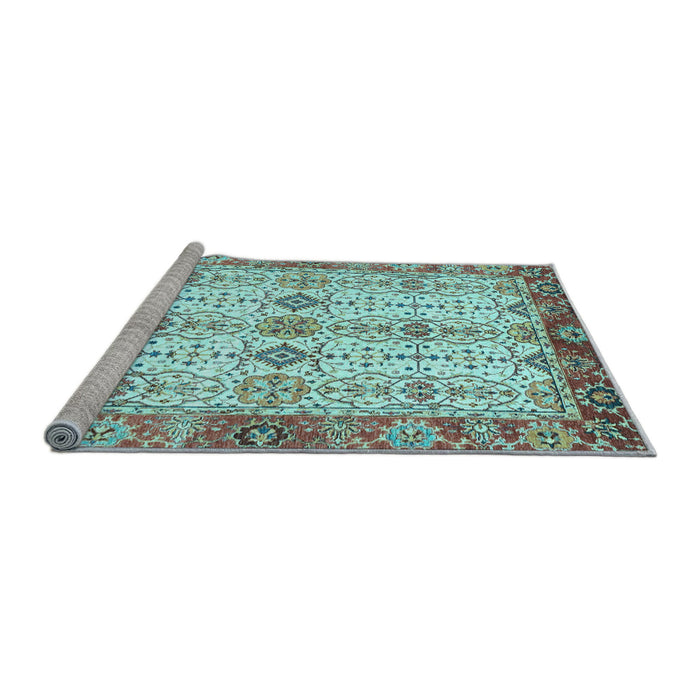 Sideview of Machine Washable Abstract Light Blue Modern Rug, wshabs3545lblu