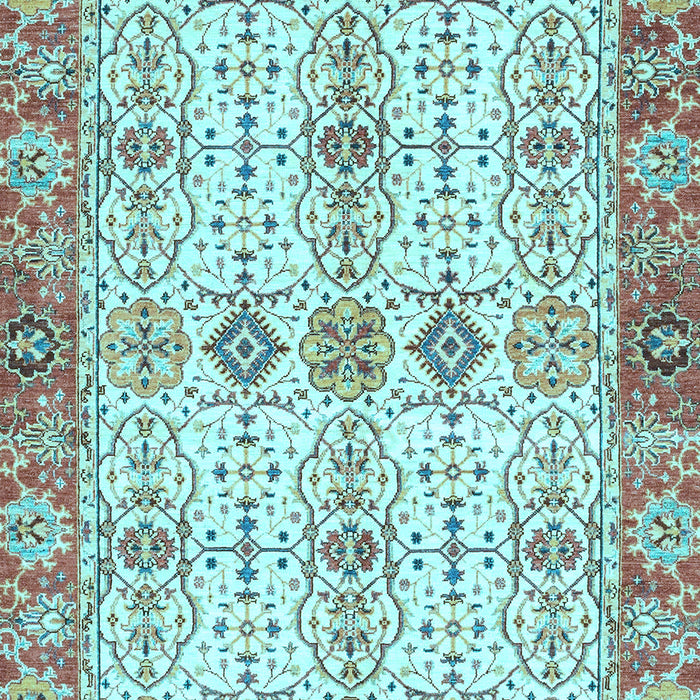 Abstract Light Blue Modern Rug, abs3545lblu