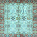 Square Machine Washable Abstract Light Blue Modern Rug, wshabs3545lblu