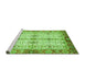 Sideview of Machine Washable Abstract Green Modern Area Rugs, wshabs3545grn