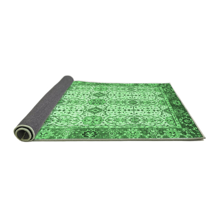 Sideview of Abstract Emerald Green Modern Rug, abs3545emgrn