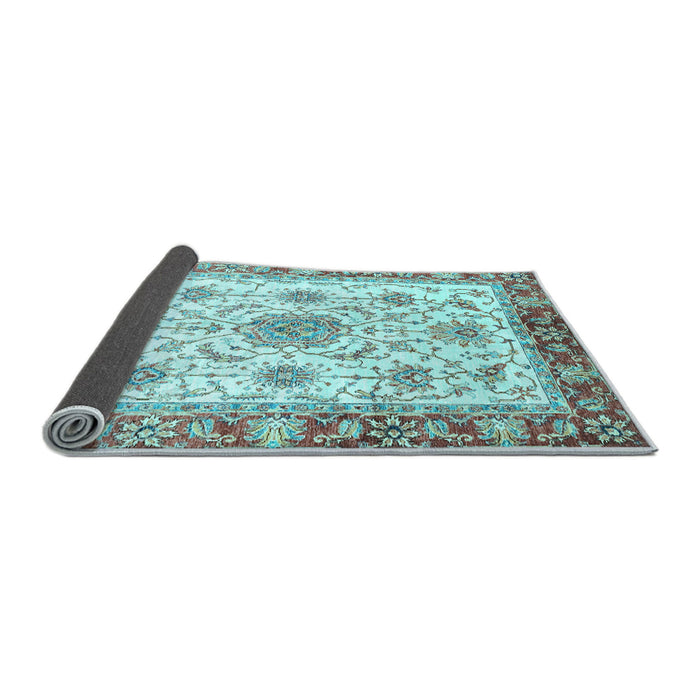 Sideview of Abstract Light Blue Modern Rug, abs3546lblu