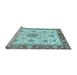 Sideview of Machine Washable Abstract Light Blue Modern Rug, wshabs3546lblu