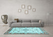 Machine Washable Abstract Light Blue Modern Rug in a Living Room, wshabs3546lblu