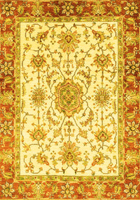 Abstract Yellow Modern Rug, abs3546yw