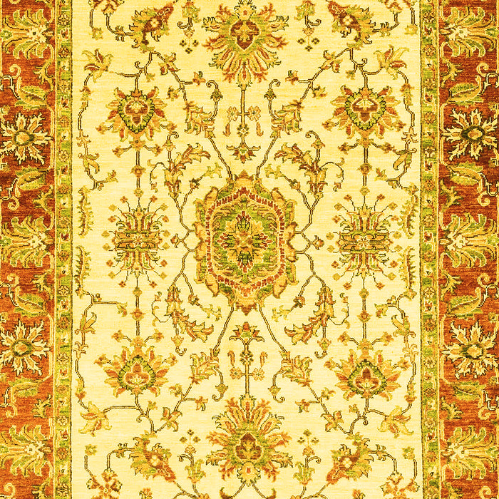 Abstract Yellow Modern Rug, abs3546yw