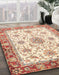 Abstract Khaki Gold Modern Rug in Family Room, abs3546