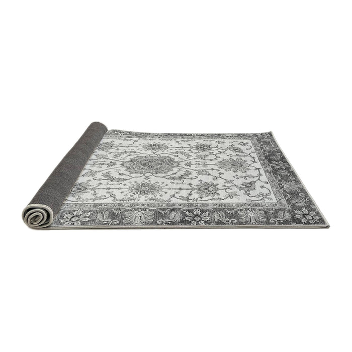Sideview of Abstract Gray Modern Rug, abs3546gry