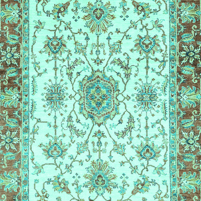 Machine Washable Abstract Turquoise Modern Area Rugs, wshabs3546turq