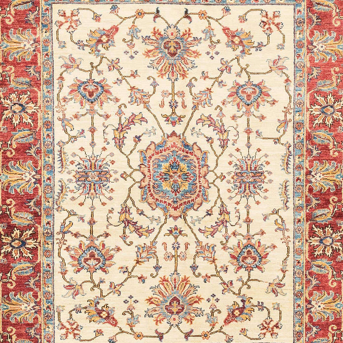 Machine Washable Abstract Khaki Gold Rug, wshabs3546