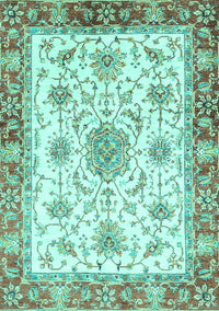 Abstract Turquoise Modern Rug, abs3546turq