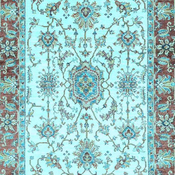 Abstract Light Blue Modern Rug, abs3546lblu