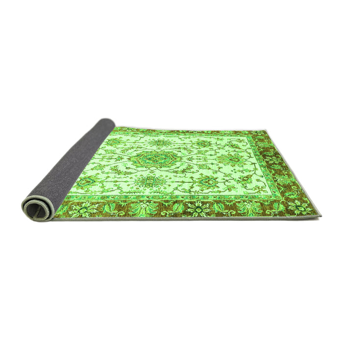 Sideview of Abstract Green Modern Rug, abs3546grn
