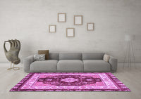 Machine Washable Abstract Purple Modern Rug, wshabs3547pur