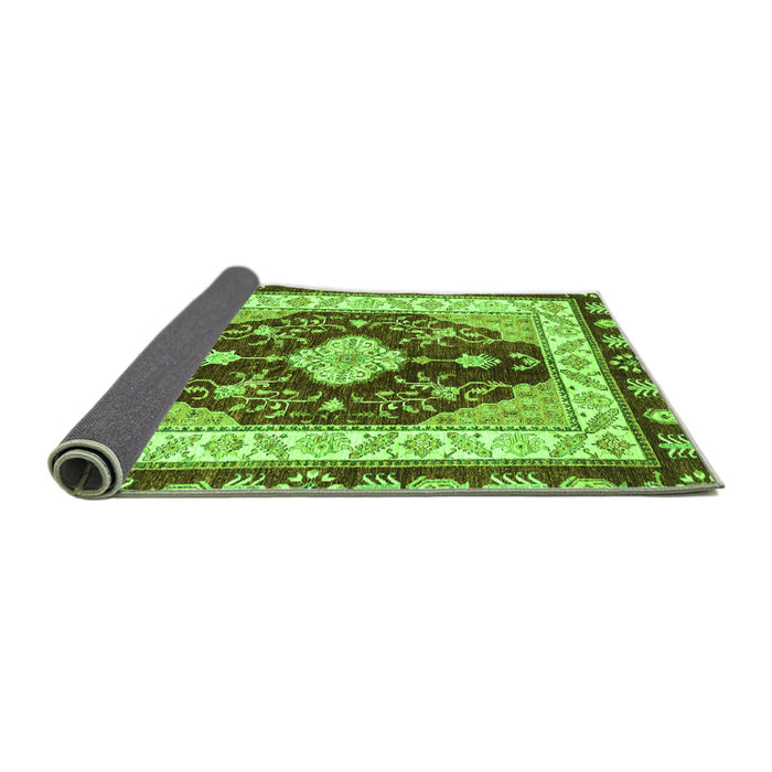 Sideview of Abstract Green Modern Rug, abs3547grn
