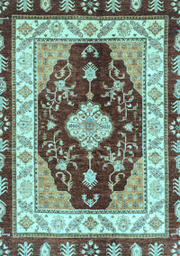 Abstract Light Blue Modern Rug, abs3547lblu