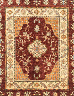 Abstract Red Modern Rug, abs3547