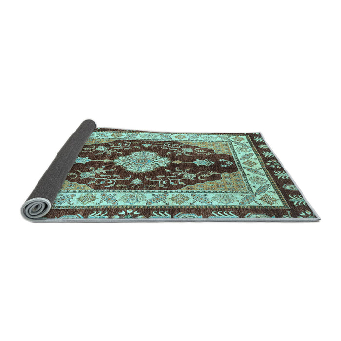 Sideview of Abstract Light Blue Modern Rug, abs3547lblu