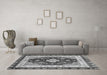 Machine Washable Abstract Gray Modern Rug in a Living Room,, wshabs3547gry