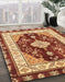 Machine Washable Abstract Tomato Red Rug in a Family Room, wshabs3547