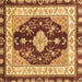 Square Abstract Brown Modern Rug, abs3547brn