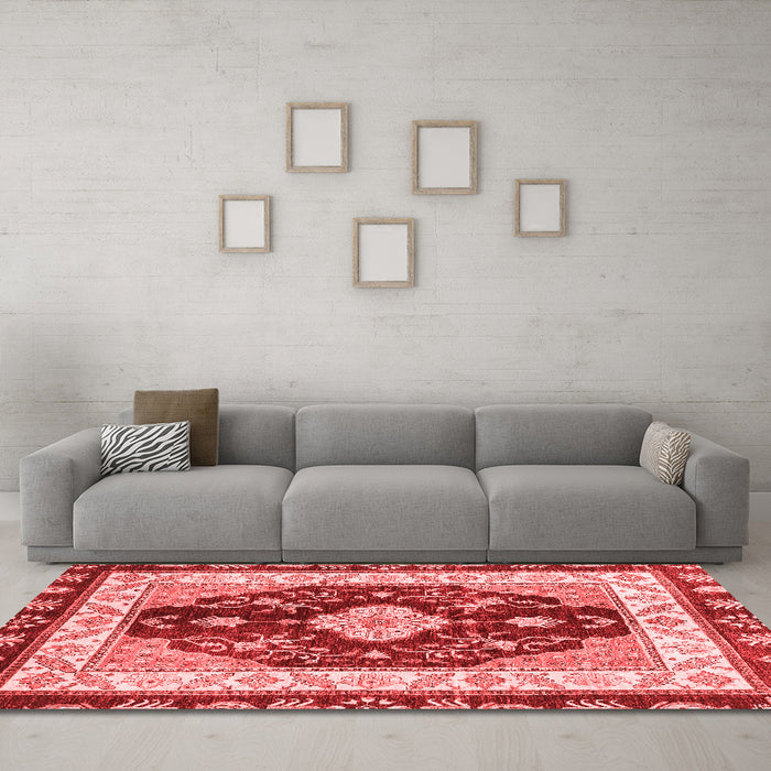 Modern Red Washable Rugs