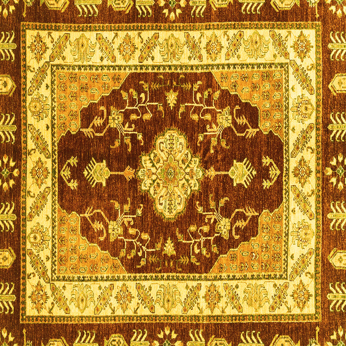 Square Abstract Yellow Modern Rug, abs3547yw