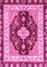 Machine Washable Abstract Pink Modern Rug, wshabs3547pnk