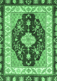 Abstract Emerald Green Modern Rug, abs3547emgrn