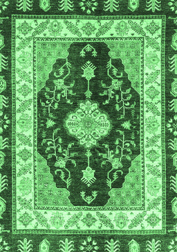 Abstract Emerald Green Modern Rug, abs3547emgrn