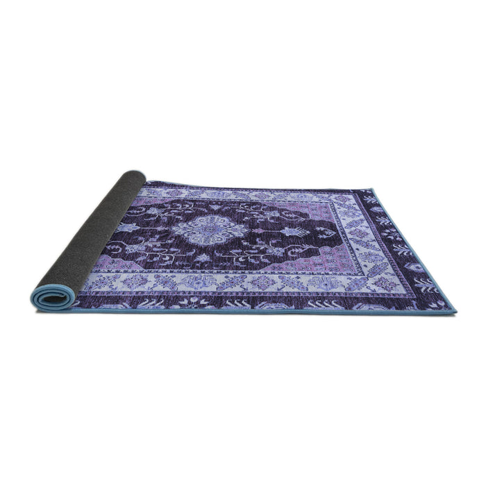 Sideview of Abstract Blue Modern Rug, abs3547blu
