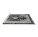 Sideview of Machine Washable Abstract Gray Modern Rug, wshabs3547gry