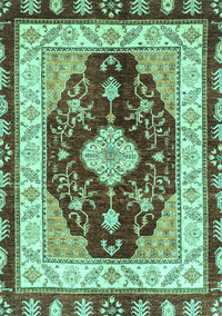 Abstract Turquoise Modern Rug, abs3547turq