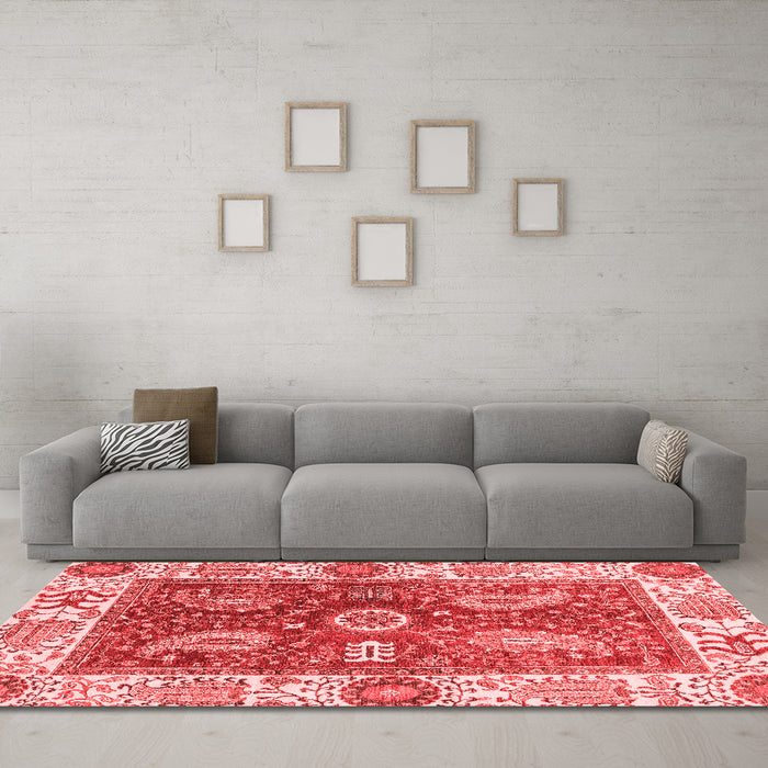 Traditional Red Washable Rugs