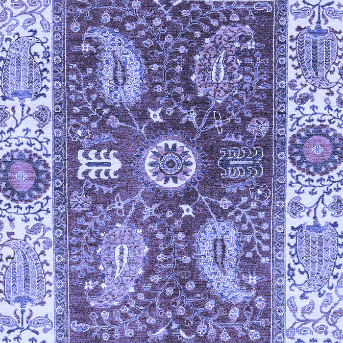 Machine Washable Oriental Blue Traditional Rug, wshabs3548blu