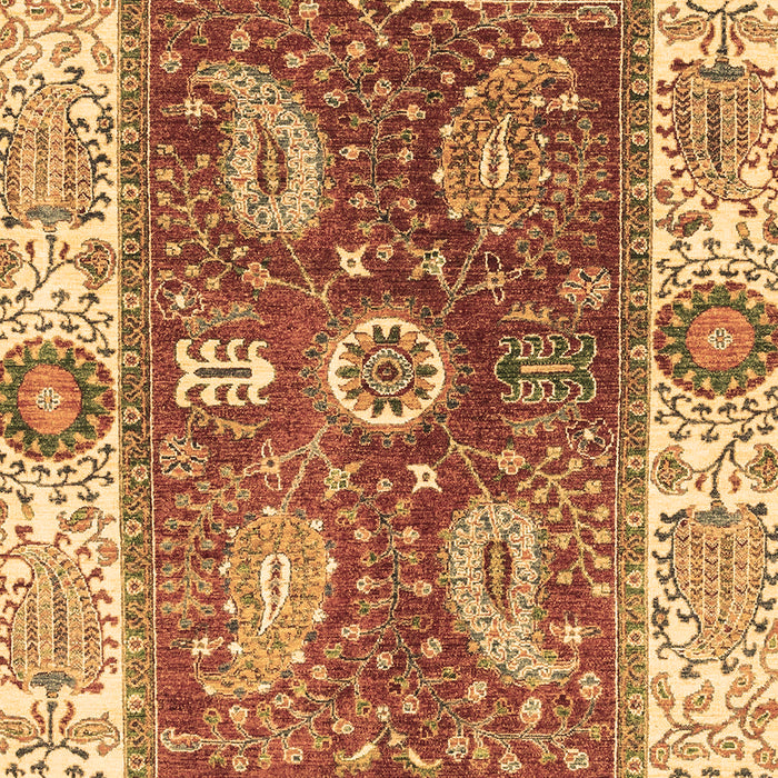 Machine Washable Oriental Brown Traditional Rug, wshabs3548brn