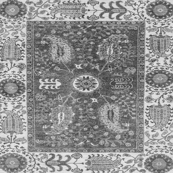 Square Oriental Gray Traditional Rug, abs3548gry