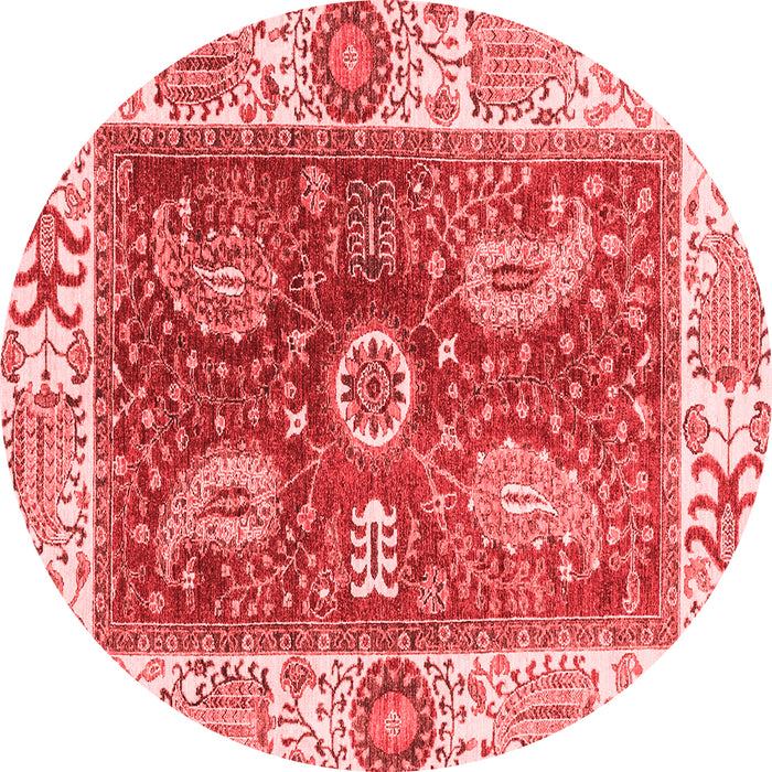 Machine Washable Oriental Red Traditional Rug, wshabs3548red