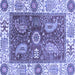 Square Oriental Blue Traditional Rug, abs3548blu