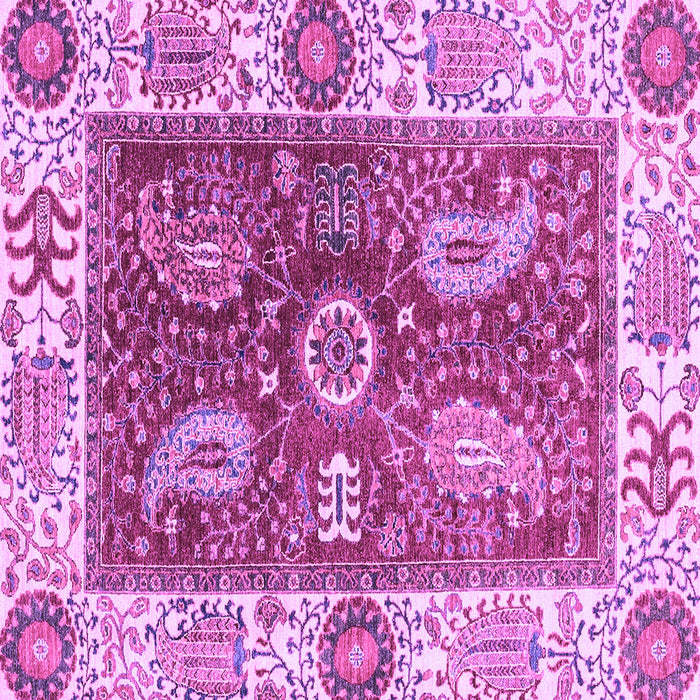 Square Machine Washable Oriental Purple Traditional Area Rugs, wshabs3548pur