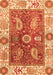 Machine Washable Oriental Orange Traditional Area Rugs, wshabs3548org